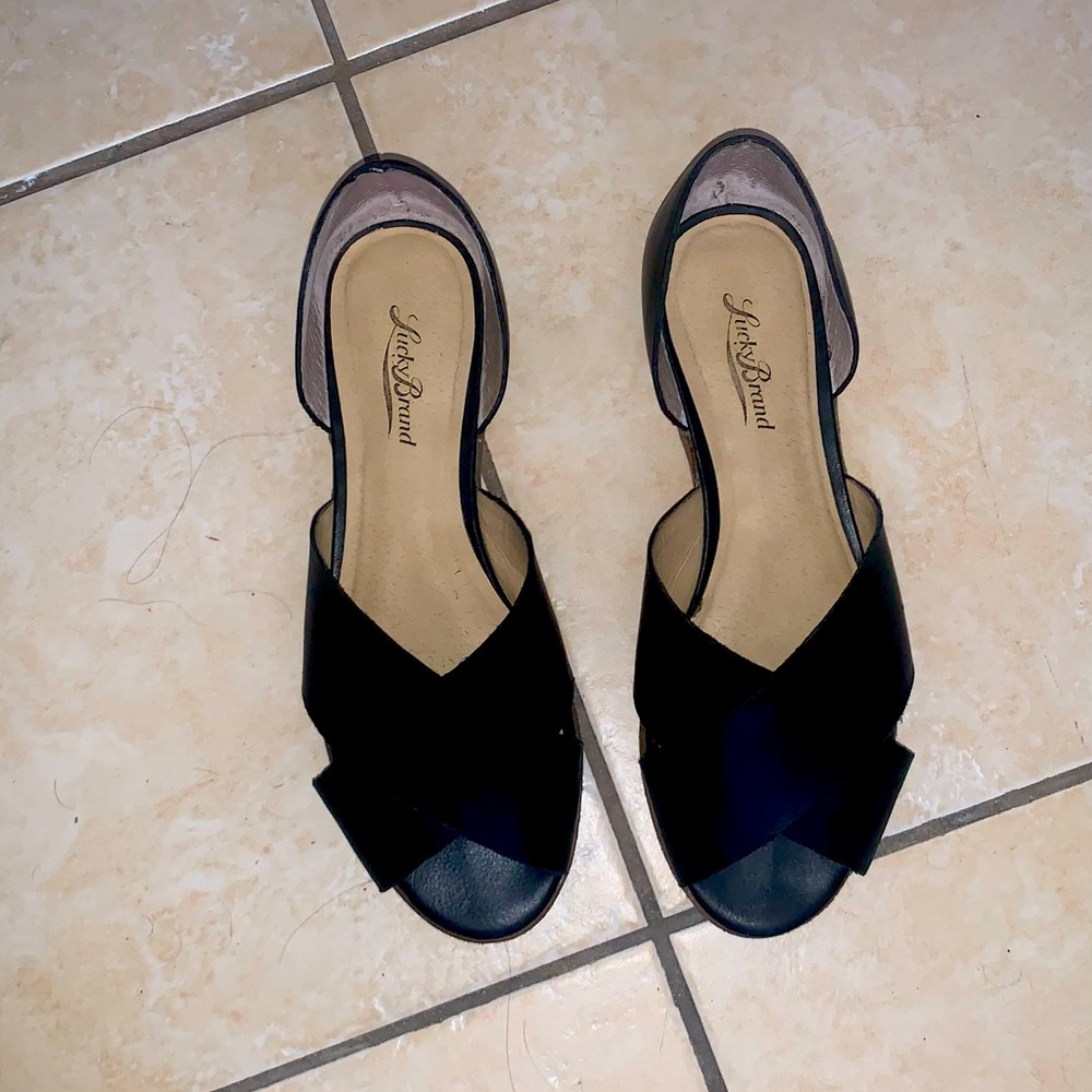 Lucky Brand Black leather sandals